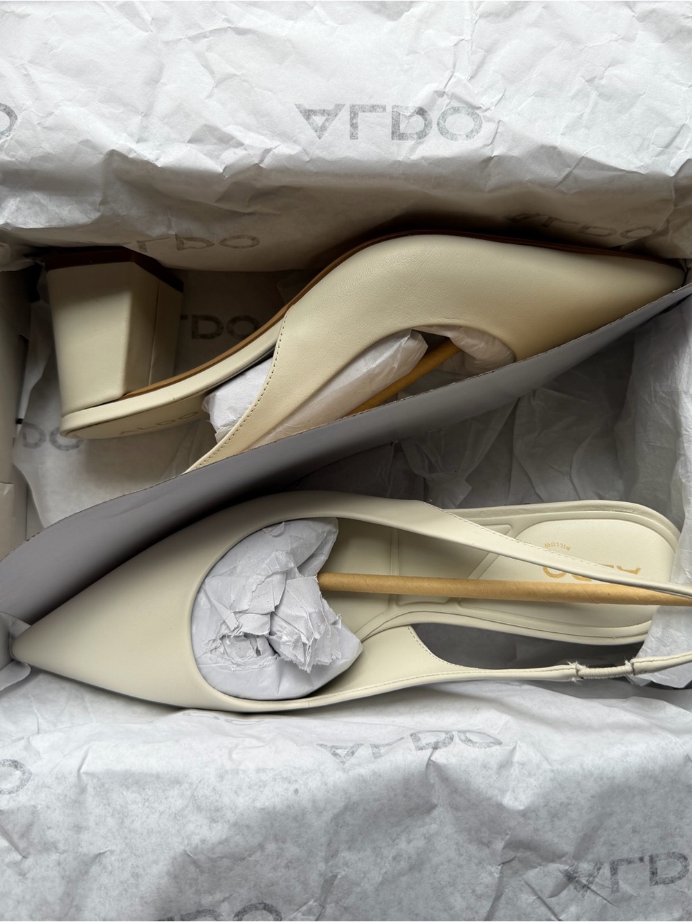 Brand New ALDO Pointed-Toe Slingback Block Heels